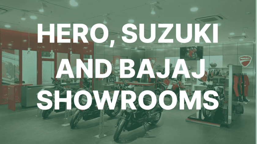 Best Hero, Suzuki and Bajaj showrooms in Bangalore