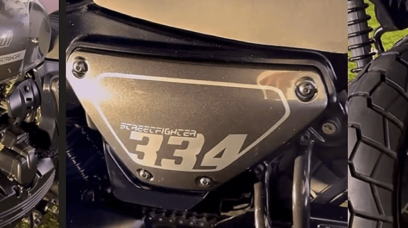 Spotted images of New Yezdi Streetfighter currently under development
